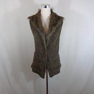 LINDA MATTHEWS NY WOMEN'S SWEATER VEST SZ L BROWN